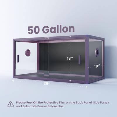 Show full view: Phailozoo 50 Gallon Reptile Tank, Royal Purple slide 2 of 9