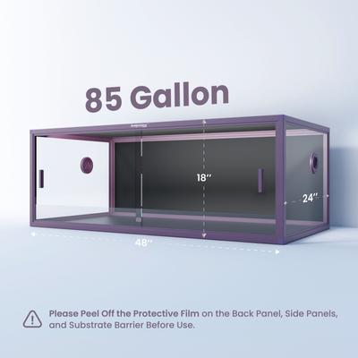 Show full view: Phailozoo 85 Gallon Reptile Tank, Royal Purple slide 2 of 7