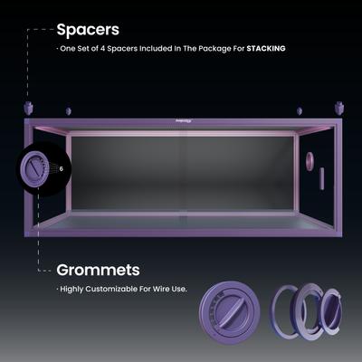 Show full view: Phailozoo 85 Gallon Reptile Tank, Royal Purple slide 6 of 7