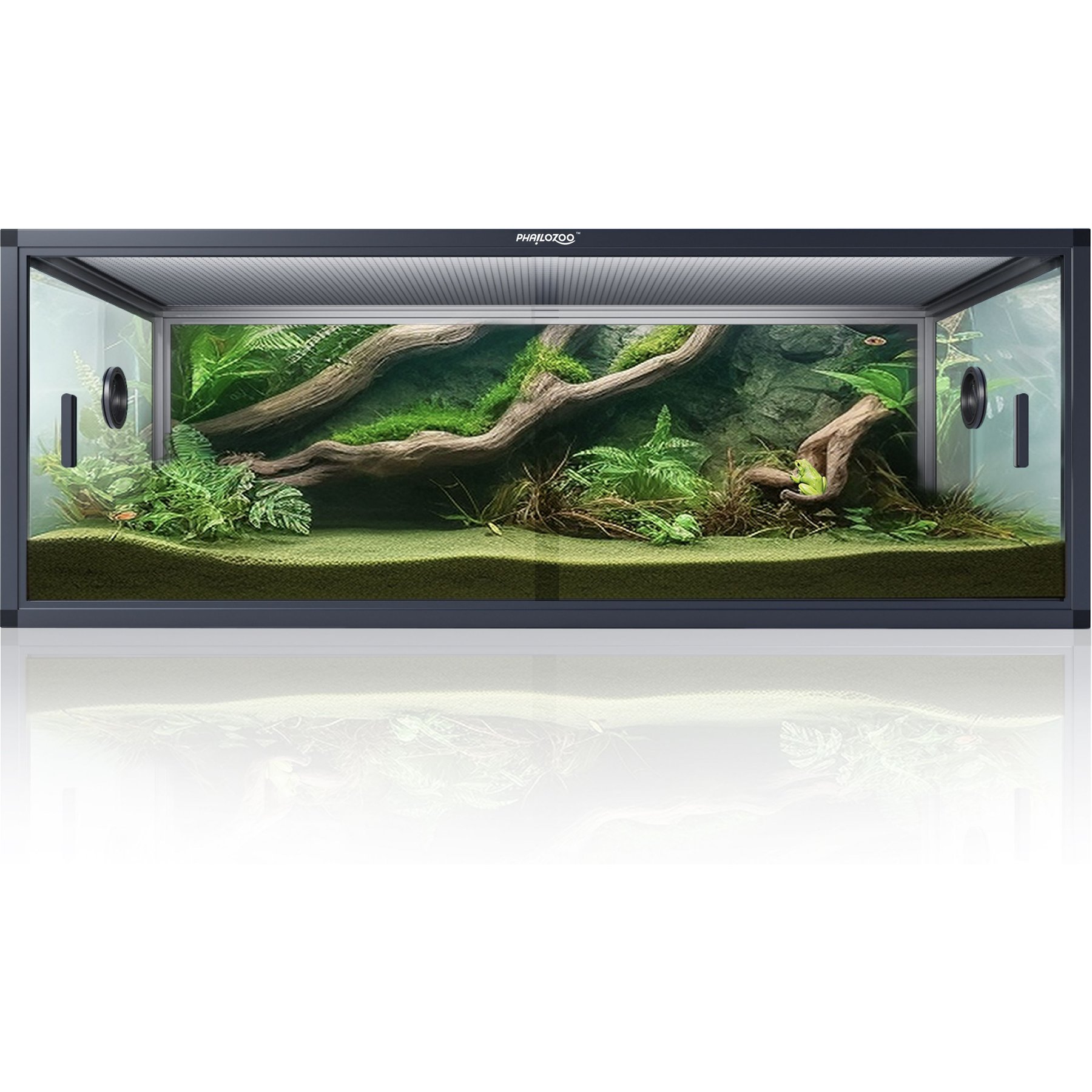 Phailozoo 85 Gallon Reptile Tank, Ultimate Black