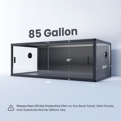 Phailozoo 85 Gallon Reptile Tank, Ultimate Black slide 2 of 9