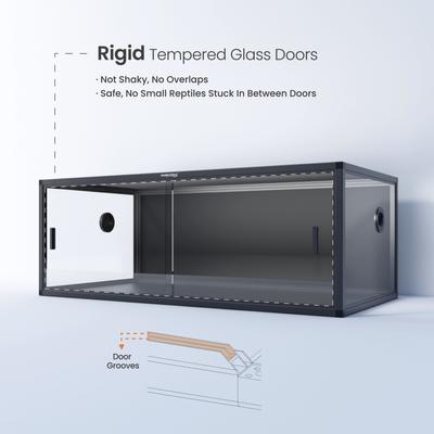 Show full view: Phailozoo 85 Gallon Reptile Tank, Ultimate Black slide 5 of 9