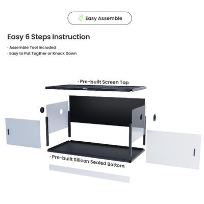 Show full view: Phailozoo 85 Gallon Reptile Tank, Ultimate Black slide 8 of 9