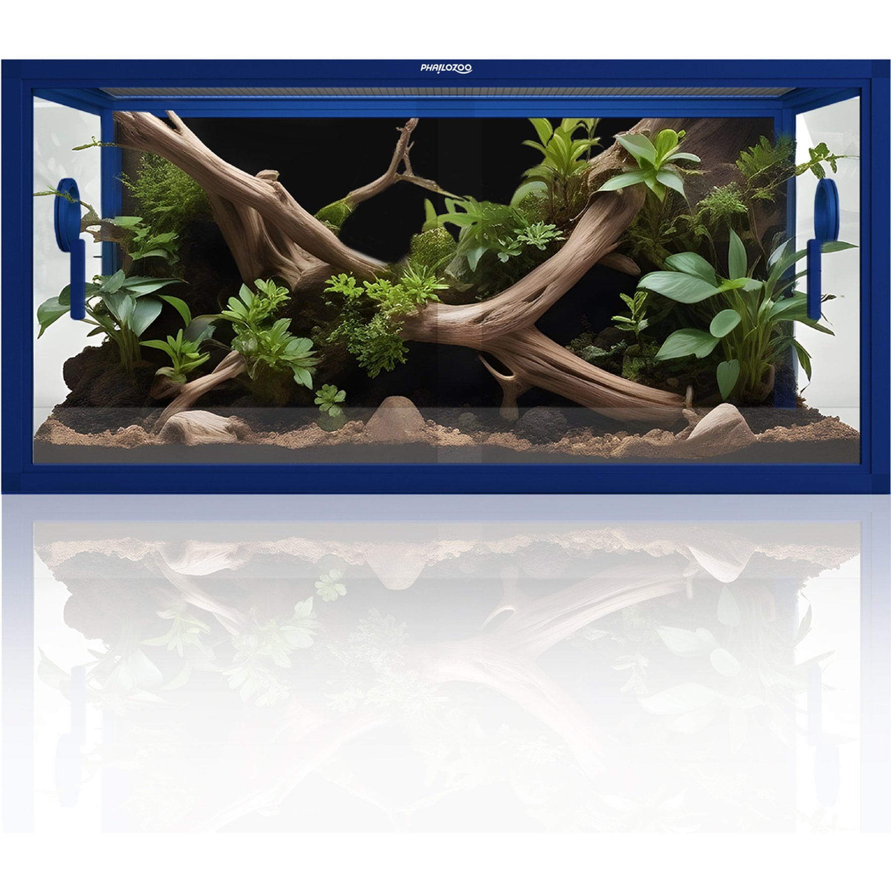 Phailozoo Repmac Horizontal Reptile Terrarium, Dart Blue, 50-gal