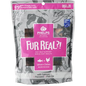 Phelps Wellness Collection Fur Real?! Salmon & Chicken Recipe Dog Treats, 4.5-oz bag