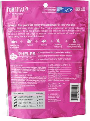 Show full view: Phelps Wellness Collection Fur Real?! Salmon & Chicken Recipe Dog Treats, 4.5-oz bag slide 3 of 6