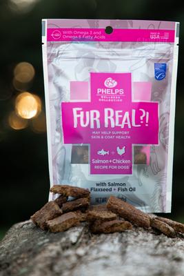 Show full view: Phelps Wellness Collection Fur Real?! Salmon & Chicken Recipe Dog Treats, 4.5-oz bag slide 4 of 6