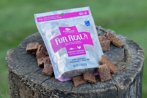 Show full view: Phelps Wellness Collection Fur Real?! Salmon & Chicken Recipe Dog Treats, 4.5-oz bag slide 5 of 6
