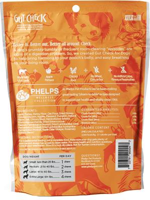 Show full view: Phelps Wellness Collection Gut Check Lamb Recipe Dog Treats, 4.5-oz bag slide 3 of 6