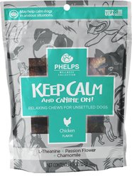 Phelps Wellness Collection Keep Calm & Canine On! Chicken Flavor Dog Treats, 4.5-oz bag
