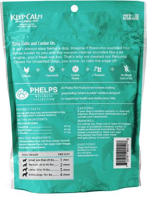 Show full view: Phelps Wellness Collection Keep Calm & Canine On! Chicken Flavor Dog Treats, 4.5-oz bag slide 3 of 7