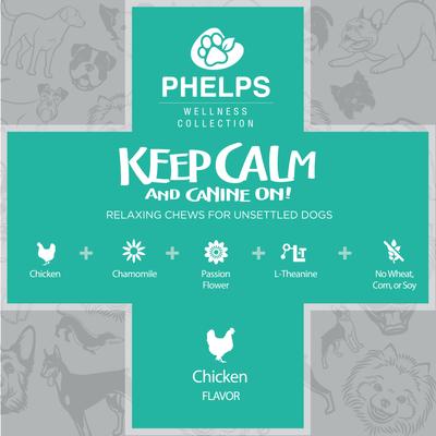 Show full view: Phelps Wellness Collection Keep Calm & Canine On! Chicken Flavor Dog Treats, 4.5-oz bag slide 6 of 7