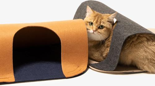 Show full view: Pidan Catube Carpet Tunnel Cat Toy, Large, 2 count slide 3 of 12