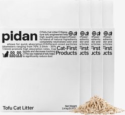 Pidan Organic Tofu Cat Litter, 5.29-lb bag, 4 count