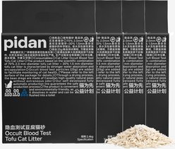 Pidan Tofu with Occult Blood Test Particles Cat Litter, 5.29-lb bag, 4 count