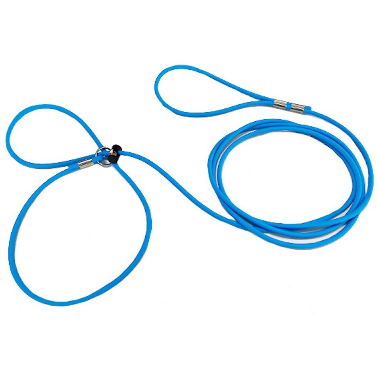 Piggy Poo and Crew 12' Adjustable Mini Pig Harness & Leash, Baby Blue