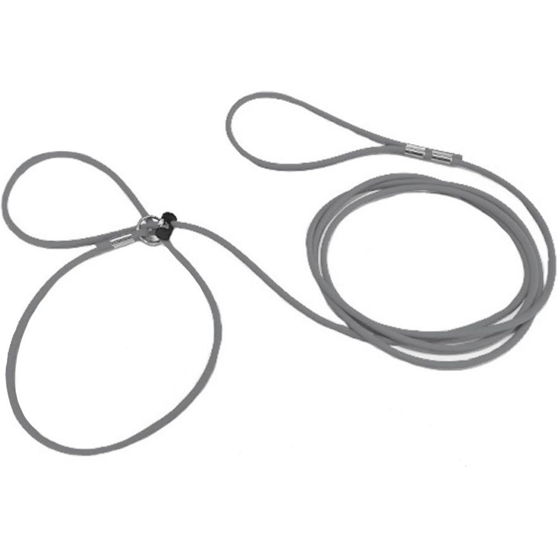 Piggy Poo and Crew 12' Adjustable Mini Pig Harness & Leash, Gray