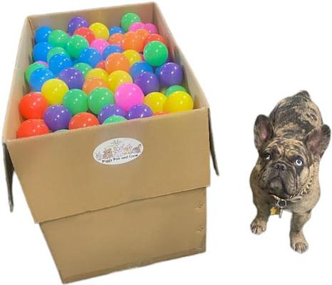 Show full view: Piggy Poo and Crew 3.15-in Crush Proof Ball Pit 500 Jumbo Balls, Assorted Colors slide 1 of 6