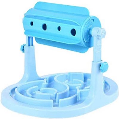 Piggy Poo and Crew Piggy Poo and Crew Adjustable Height Slow Feeder Pet Bowl, Blue