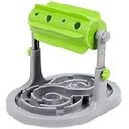 Piggy Poo and Crew Adjustable Height Slow Feeder Pet Bowl, Green