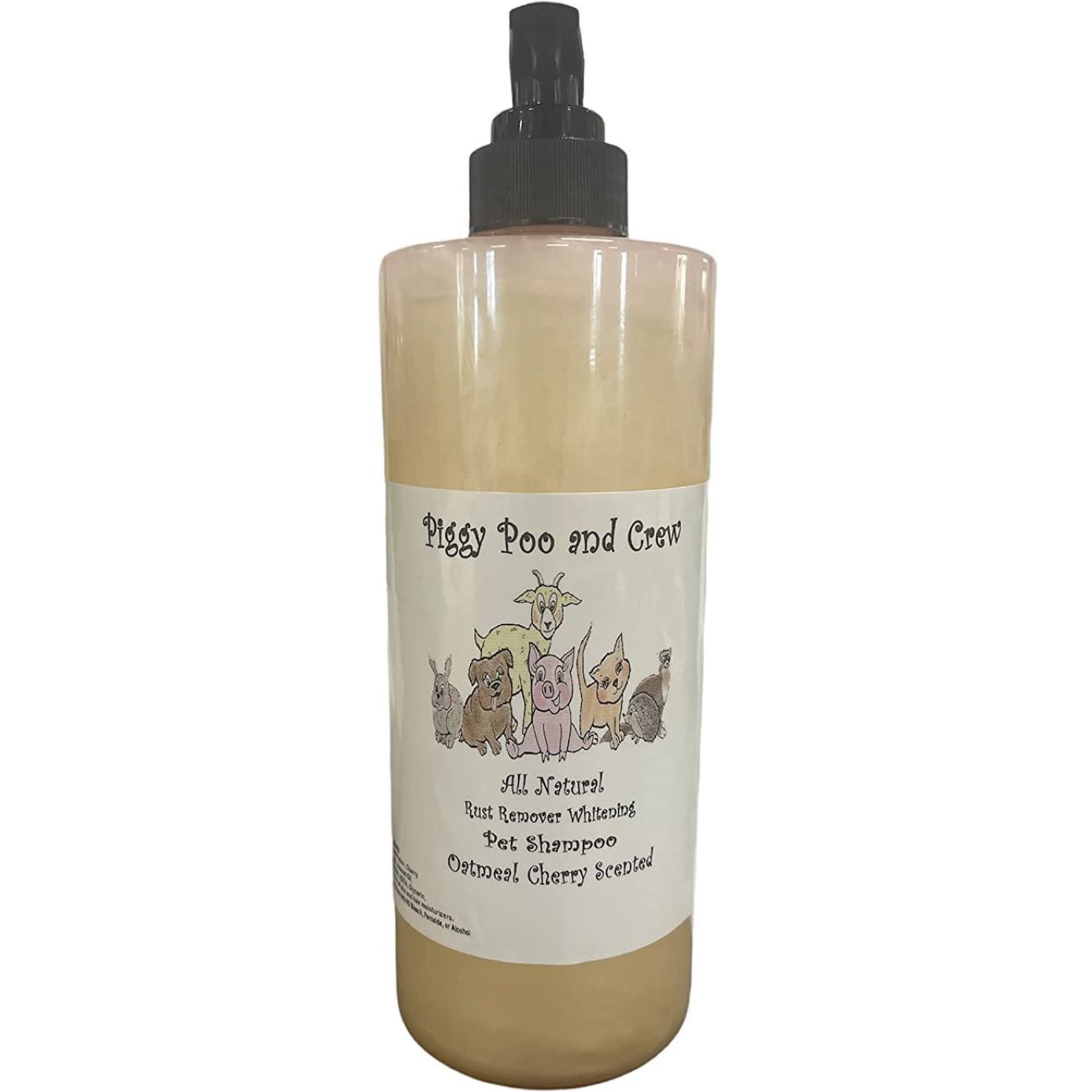 Piggy Poo and Crew All Natural Rust Remover Oatmeal Cherry Scented Whitening Pig Shampoo, 26-oz bottle