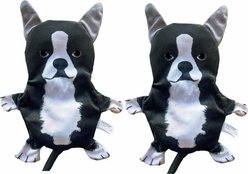 Piggy Poo and Crew Boston Terrier Paper Crinkle Squeaker Toy, 2 count