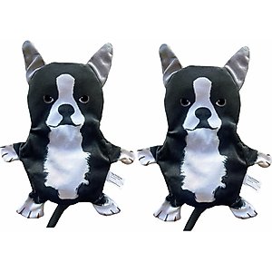 Piggy Poo and Crew Boston Terrier Paper Crinkle Squeaker Toy, 2 count