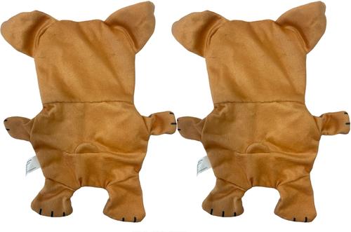Show full view: Piggy Poo and Crew Bulldog Paper Crinkle Squeaker Pig Toy, 2 count slide 2 of 3