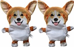 Piggy Poo and Crew Corgi Paper Crinkle Squeaker Toy, 2 count