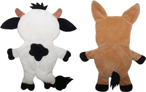 Show full view: Piggy Poo and Crew Cow & Horse Paper Crinkle Squeaker Toy, 2 count slide 2 of 5