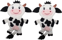 Piggy Poo and Crew Cow Paper Crinkle Squeaker Toy, 2 count