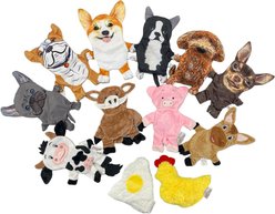 Piggy Poo and Crew Crinkle Pig Toys, 12 count