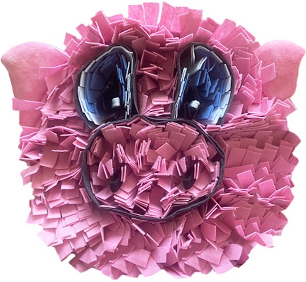 Piggy Poo and Crew Custom Pig Face Rooting Snuffle Pig Mat, 18 x 20-in