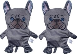 Piggy Poo and Crew French Bulldog Paper Crinkle Squeaker Toy, 2 count