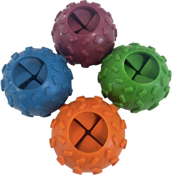 Piggy Poo and Crew Pet Challenging Treat Balls Farm Toy, Small, 4 count