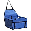 Piggy Poo and Crew Pet Safety Car Seat with Clip On Safety Leash & Support Bars, Blue