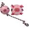Show in main carousel: Piggy Poo and Crew Pig Ball & Tug Rope Pig Toys, 2 count slide 1 of 4
