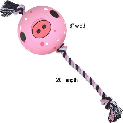 Show full view: Piggy Poo and Crew Pig Ball & Tug Rope Pig Toys, 2 count slide 2 of 4