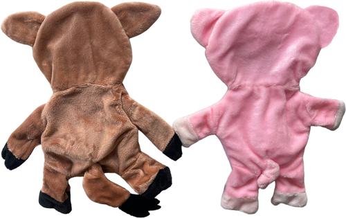 Show full view: Piggy Poo and Crew Pig & Boar Paper Crinkle Squeaker Toy, 2 count slide 2 of 6