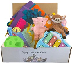 Piggy Poo and Crew Pig Box Treat & Toy Kit, Blue
