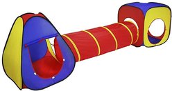 Piggy Poo and Crew Play Tunnel & Pop Up Ball Pit Tent with 50 Balls Pet Toy