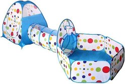 Piggy Poo and Crew Play Tunnel & Pop Up Tent Round Ball Pit with 50 Balls Pet Toy