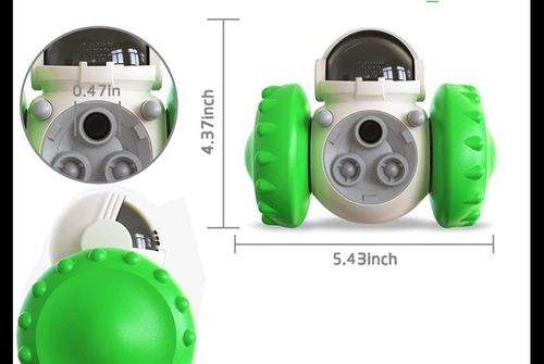 Show full view: Piggy Poo and Crew Robot Treat Dispensing Farm Toy, Medium, Green slide 3 of 4