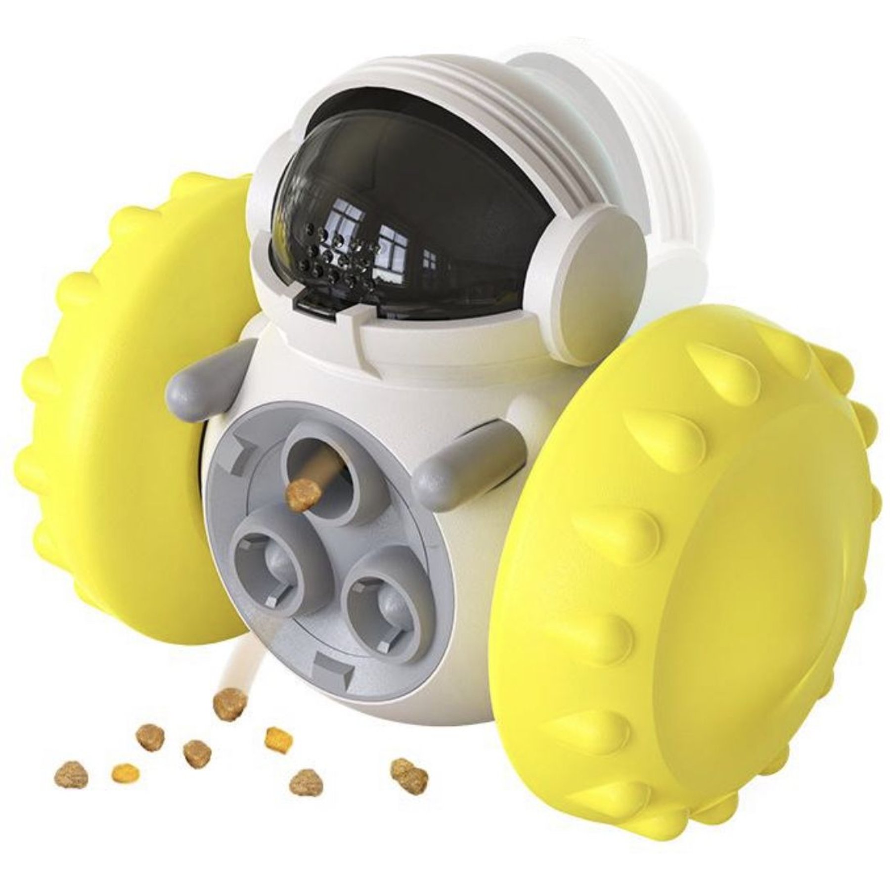Piggy Poo and Crew Robot Treat Dispensing Farm Toy, Medium, Yellow