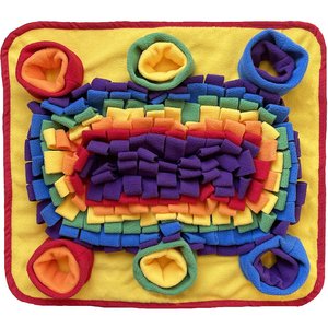 Piggy Poo and Crew Rooting Snuffle Pig Mat, Rainbow, 18 x 20-in
