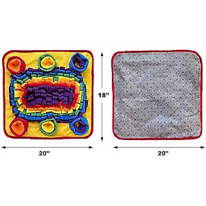 Piggy Poo and Crew Rooting Snuffle Pig Mat, Rainbow, 18 x 20-in