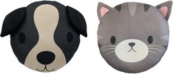 Piggy Poo and Crew Ruffhouse Dog & Cat Squeaky Disc Toy, 2 count
