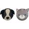 Show in main carousel: Piggy Poo and Crew Ruffhouse Dog & Cat Squeaky Disc Toy, 2 count slide 1 of 4