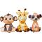 Show in main carousel: Piggy Poo and Crew Ruffhouse Monkey, Giraffe, & Meerkat Squeaky Pig Toys, 3 count slide 1 of 4