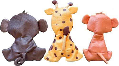 Show full view: Piggy Poo and Crew Ruffhouse Monkey, Giraffe, & Meerkat Squeaky Pig Toys, 3 count slide 2 of 4